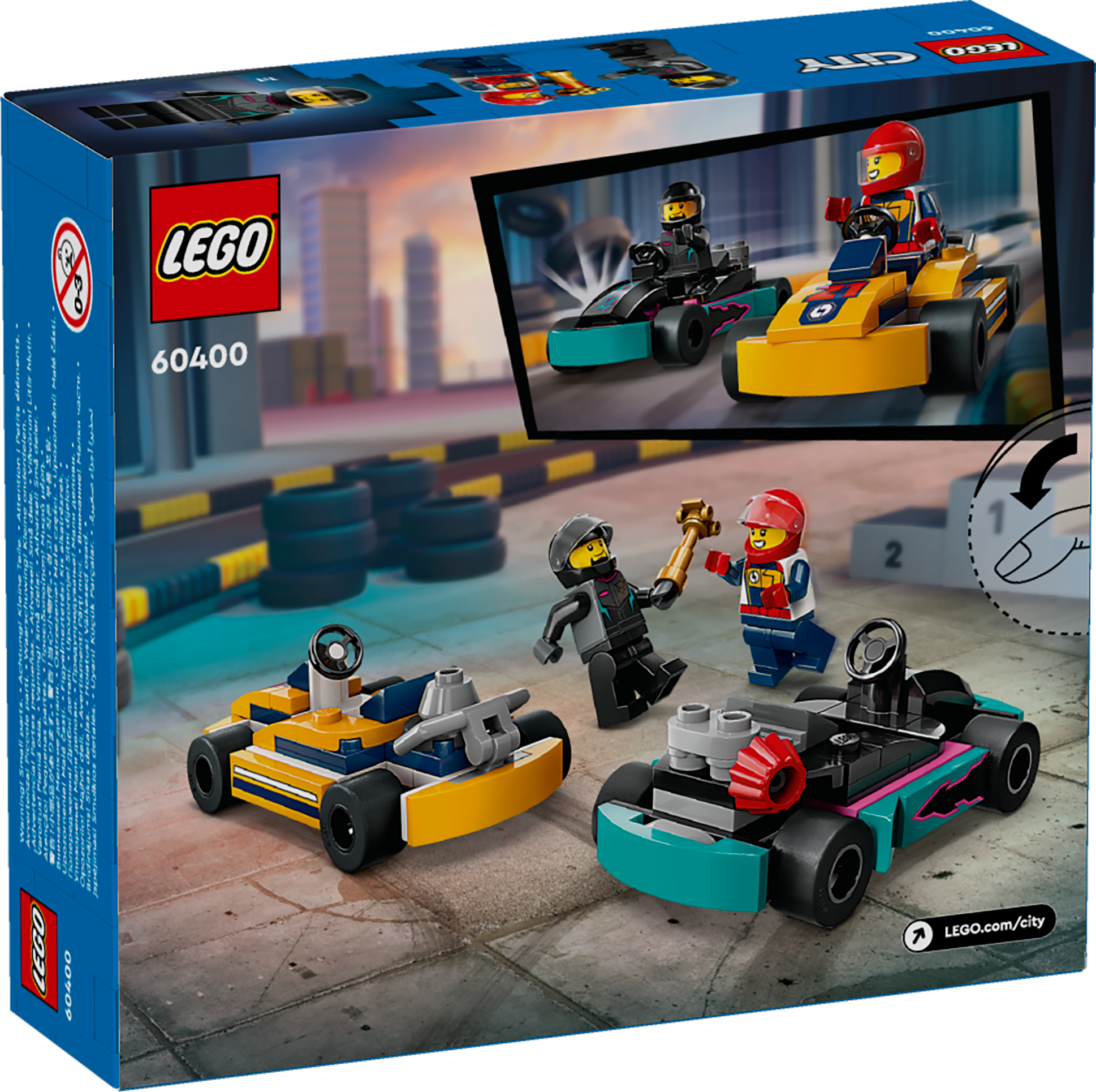 Picture of LEGO City 60400 Go-Karts and Race Drivers Toy Set