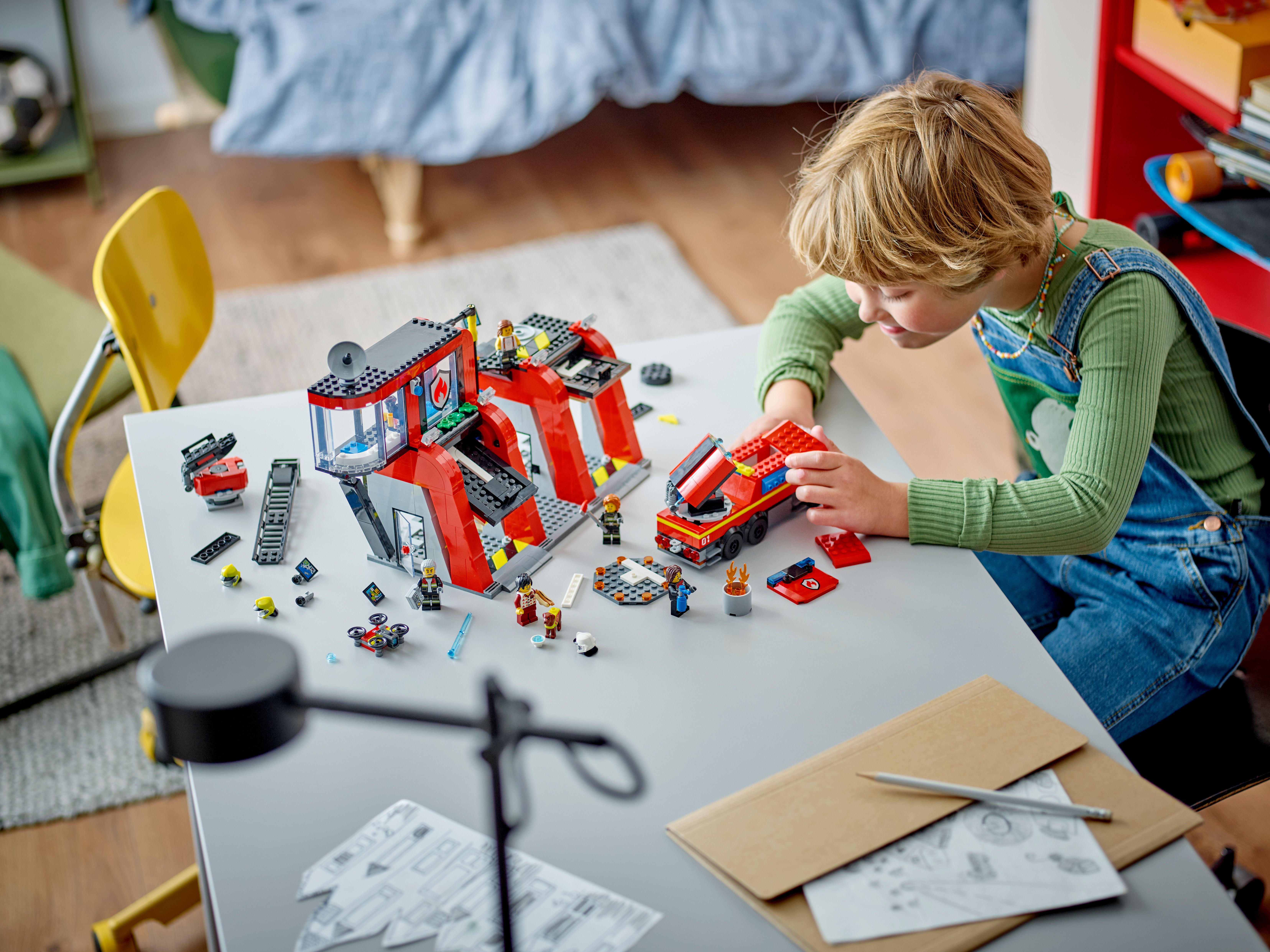 Picture of LEGO City 60414 Fire Station with Fire Engine Playset