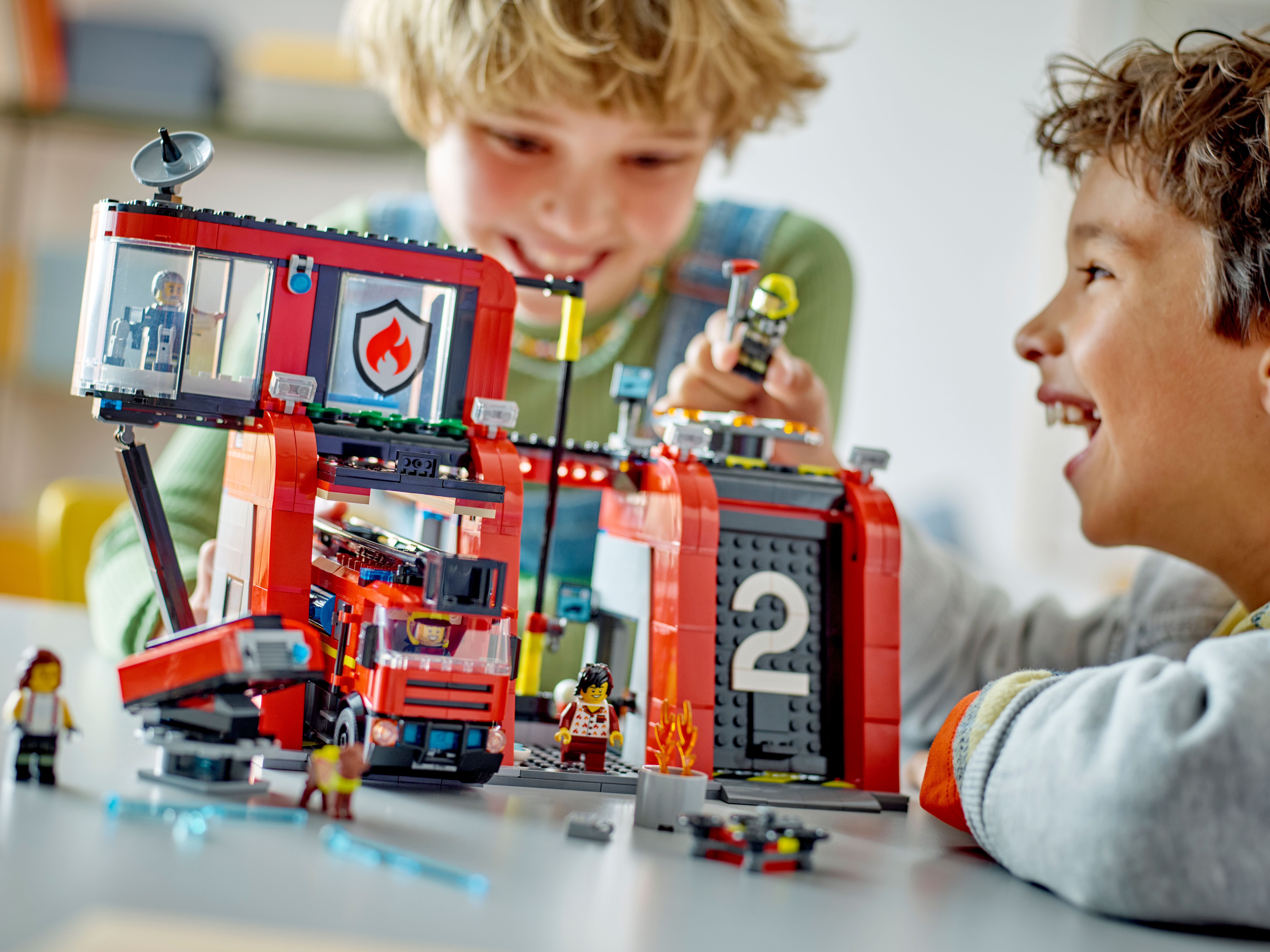 Picture of LEGO City 60414 Fire Station with Fire Engine Playset