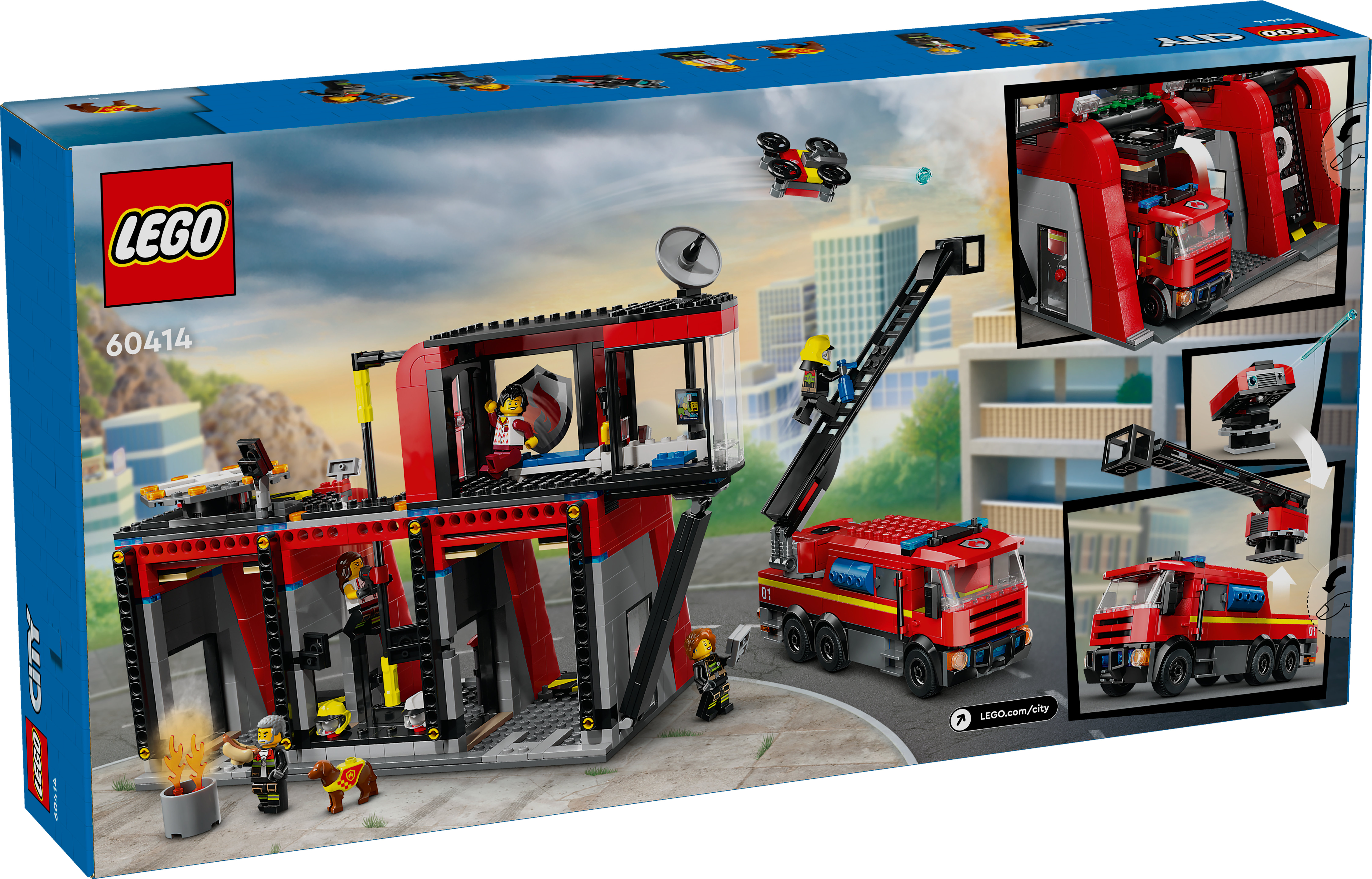 Picture of LEGO City 60414 Fire Station with Fire Engine Playset