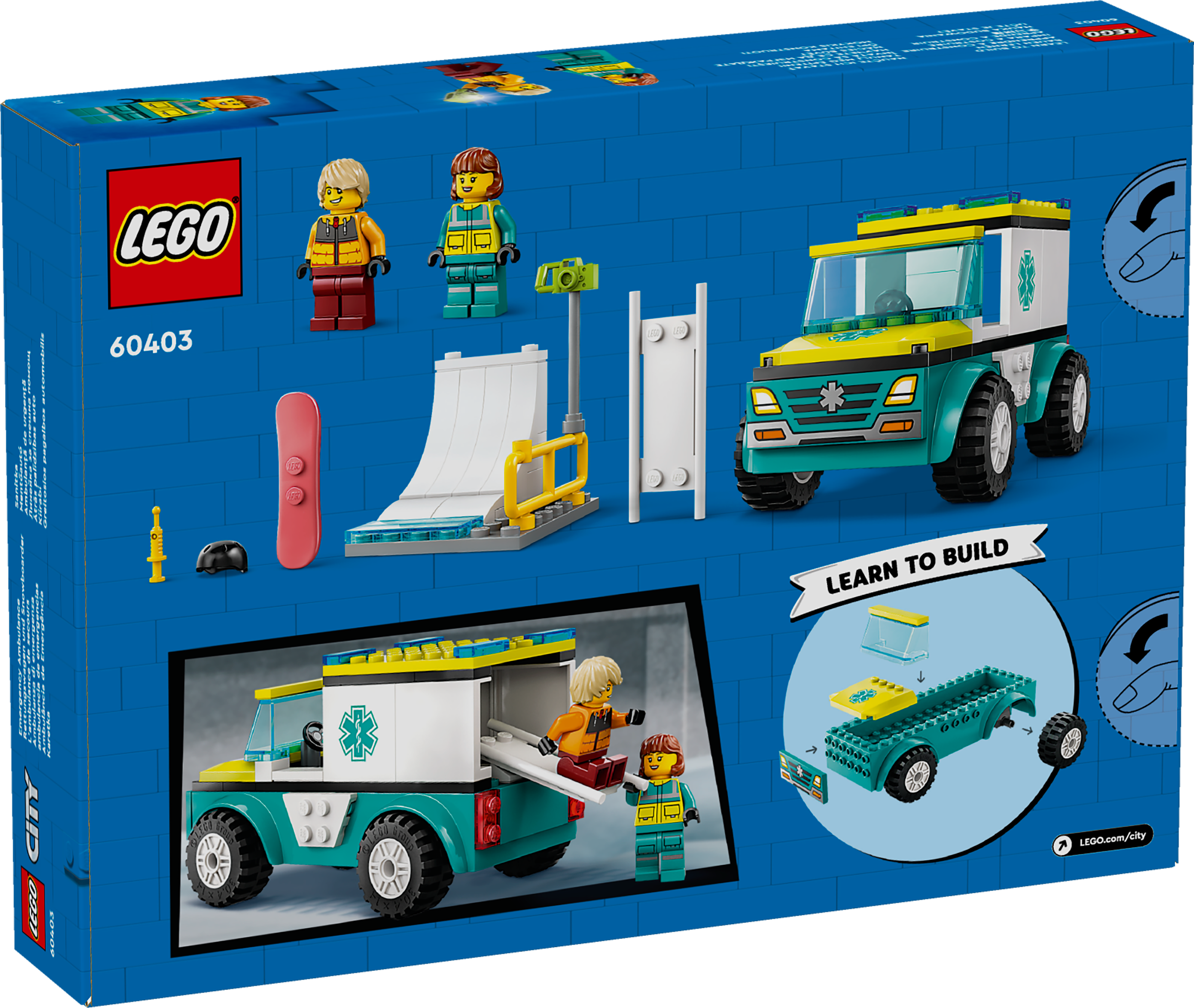 Picture of LEGO City 60403 Emergency Ambulance and Snowboarder