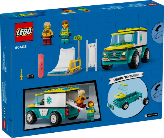 Picture of LEGO City 60403 Emergency Ambulance and Snowboarder