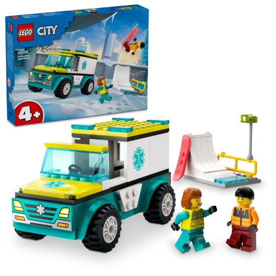 Picture of LEGO City 60403 Emergency Ambulance and Snowboarder