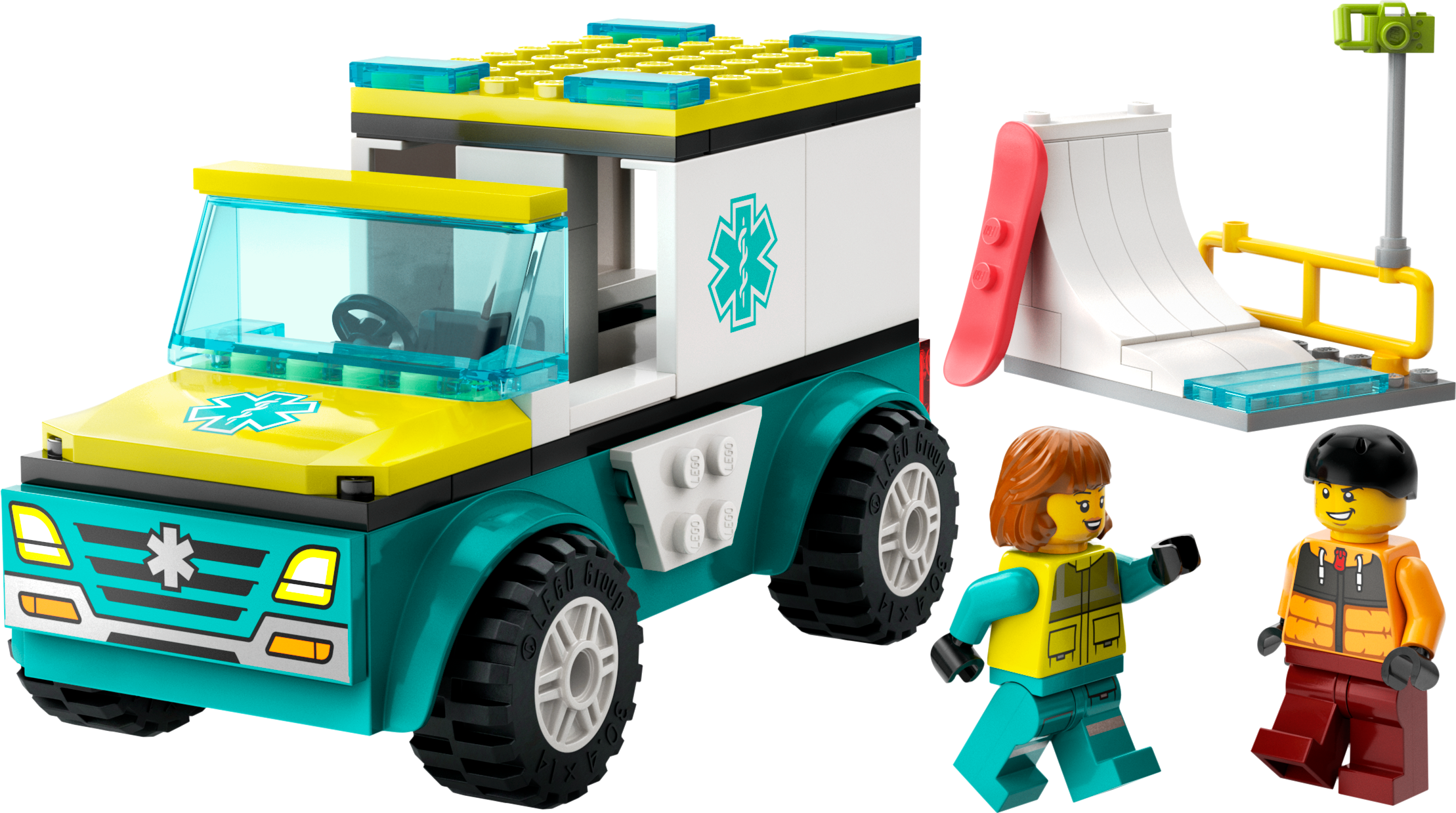 Picture of LEGO City 60403 Emergency Ambulance and Snowboarder