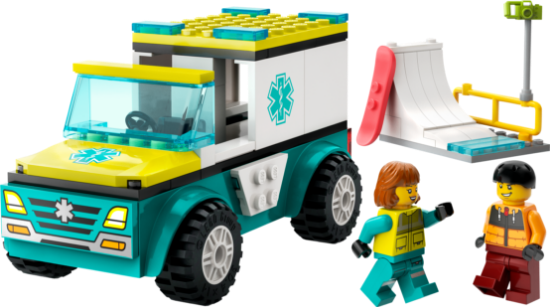 Picture of LEGO City 60403 Emergency Ambulance and Snowboarder