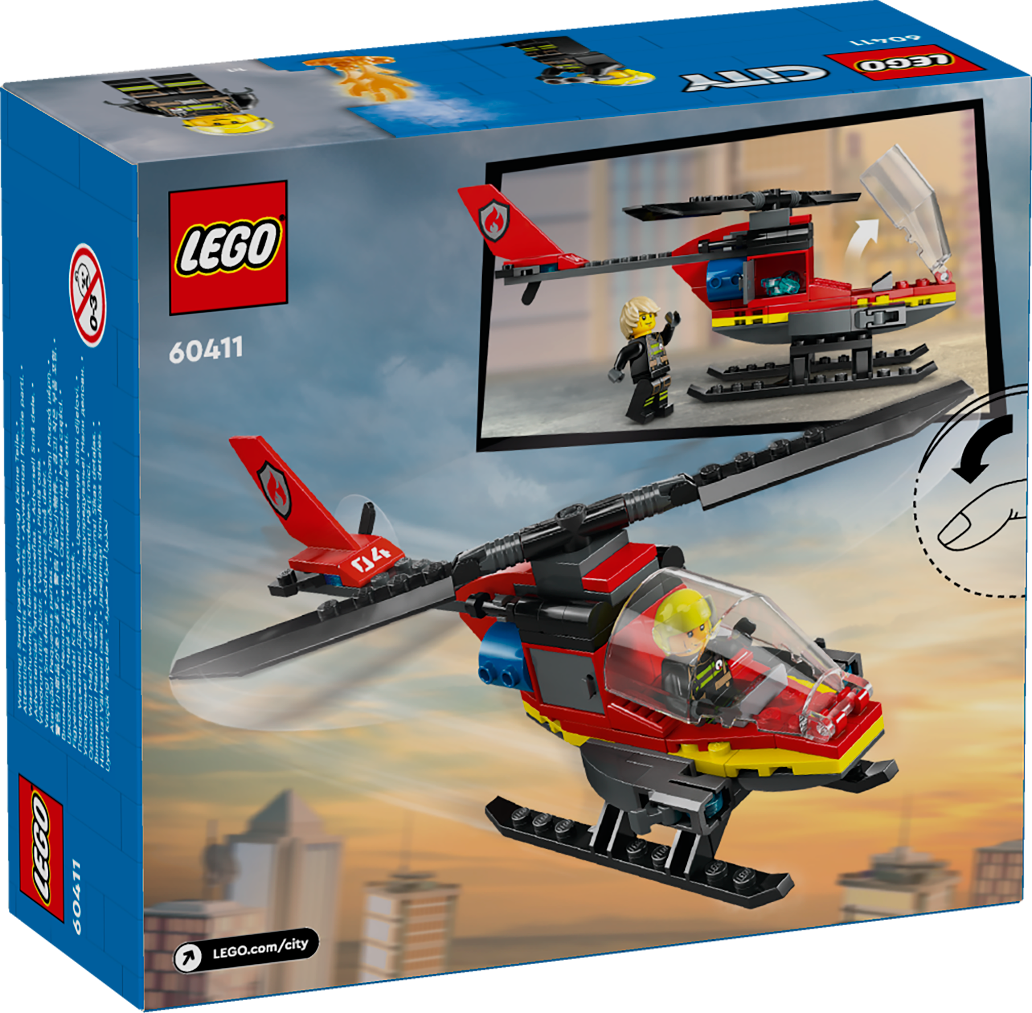 Picture of LEGO City 60411 Fire Rescue Helicopter