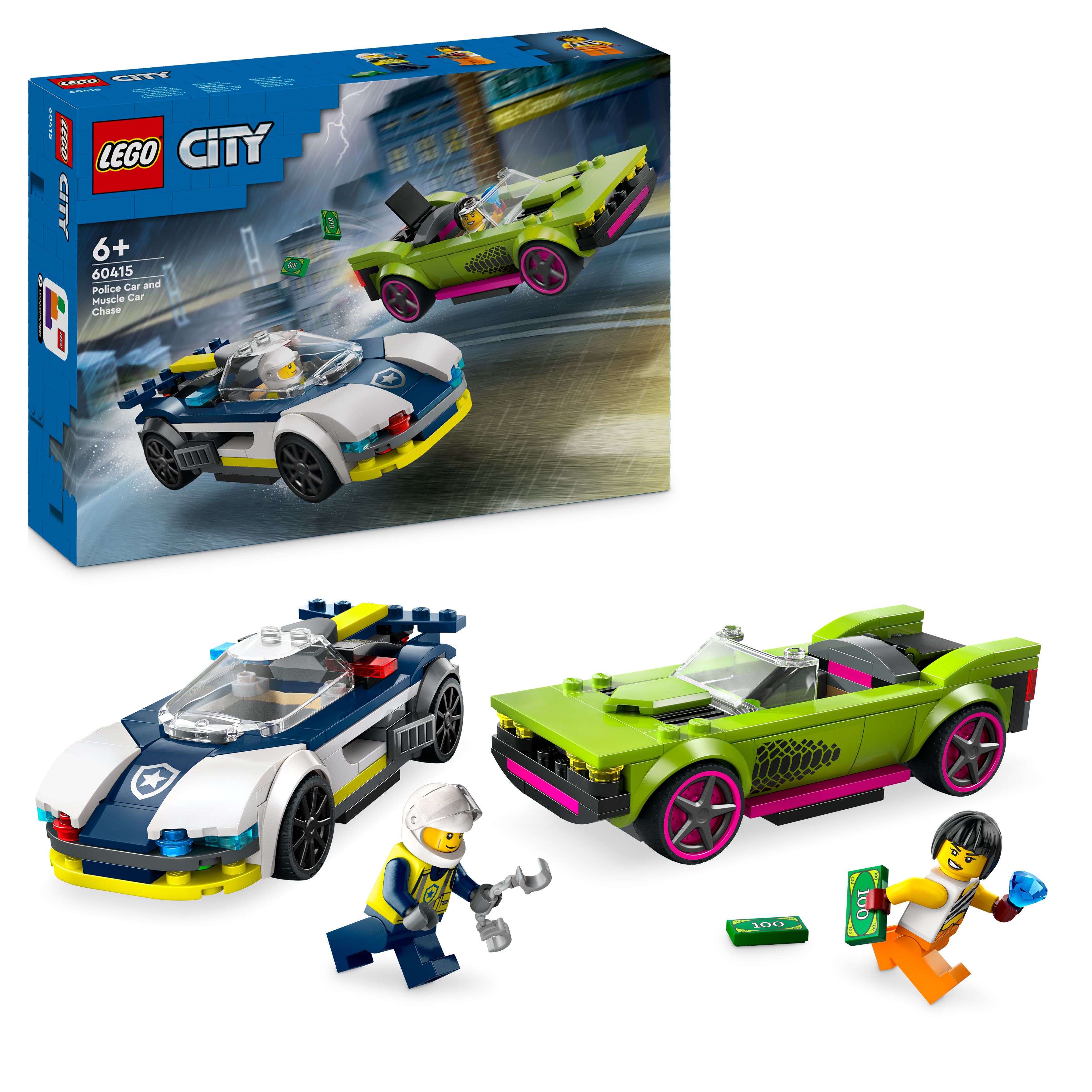 Picture of LEGO City 60415 Police Car and Muscle Car Chase Set