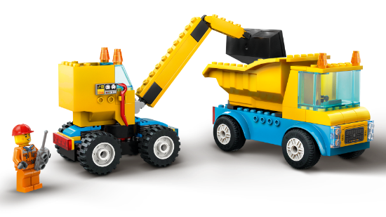 Picture of LEGO City 60391 Construction Trucks and Wrecking Ball Crane