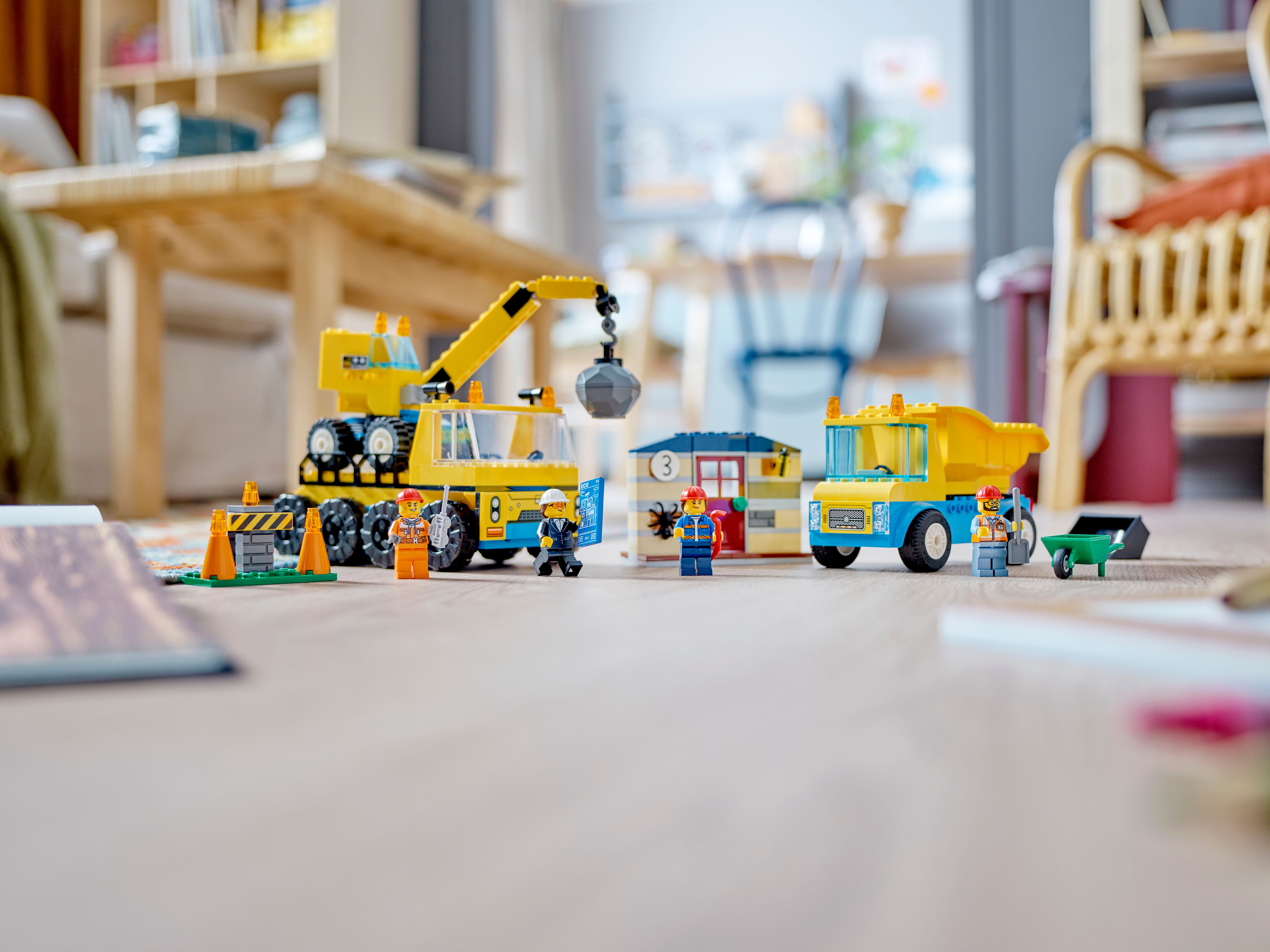 Picture of LEGO City 60391 Construction Trucks and Wrecking Ball Crane