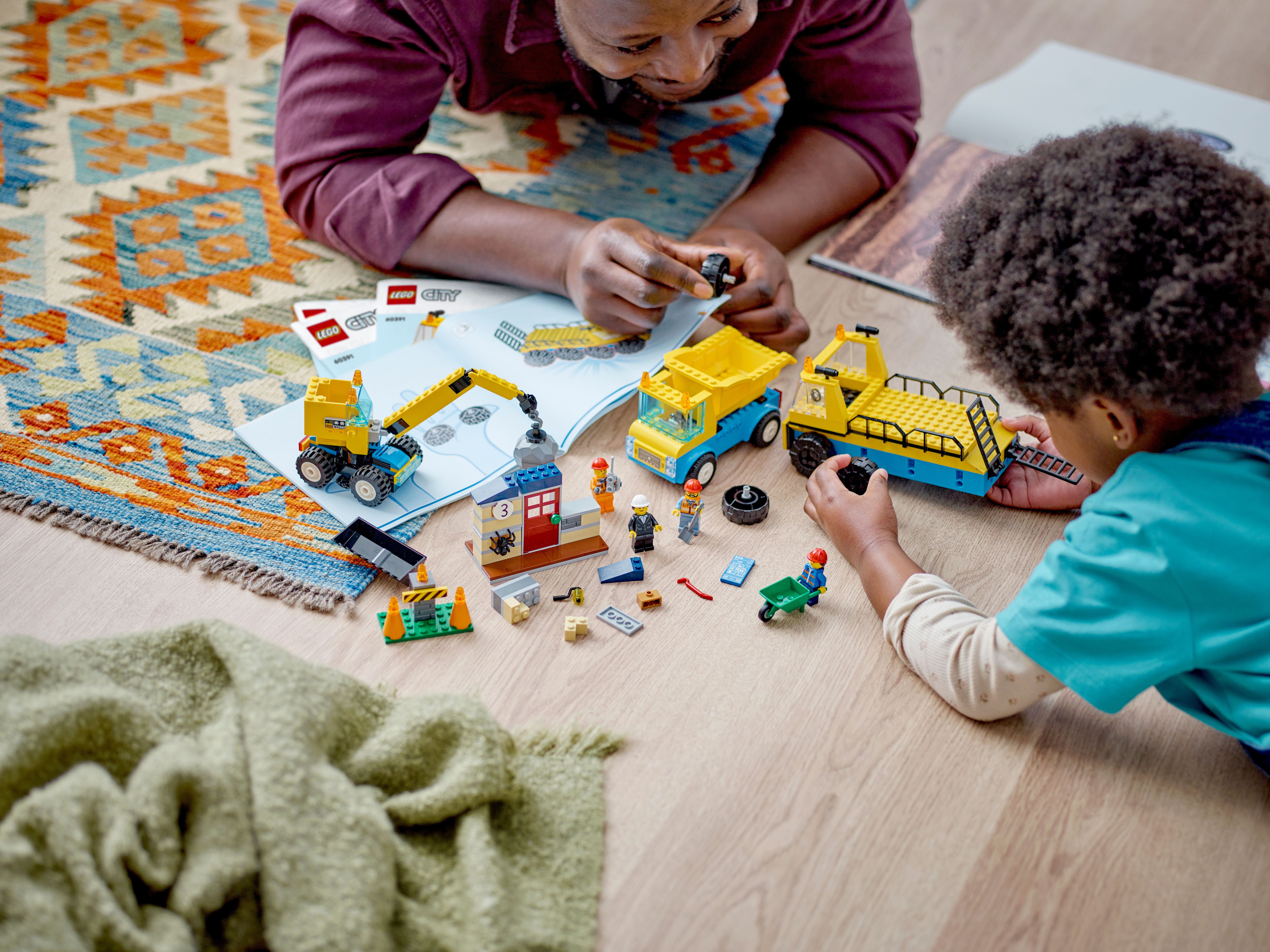 Picture of LEGO City 60391 Construction Trucks and Wrecking Ball Crane