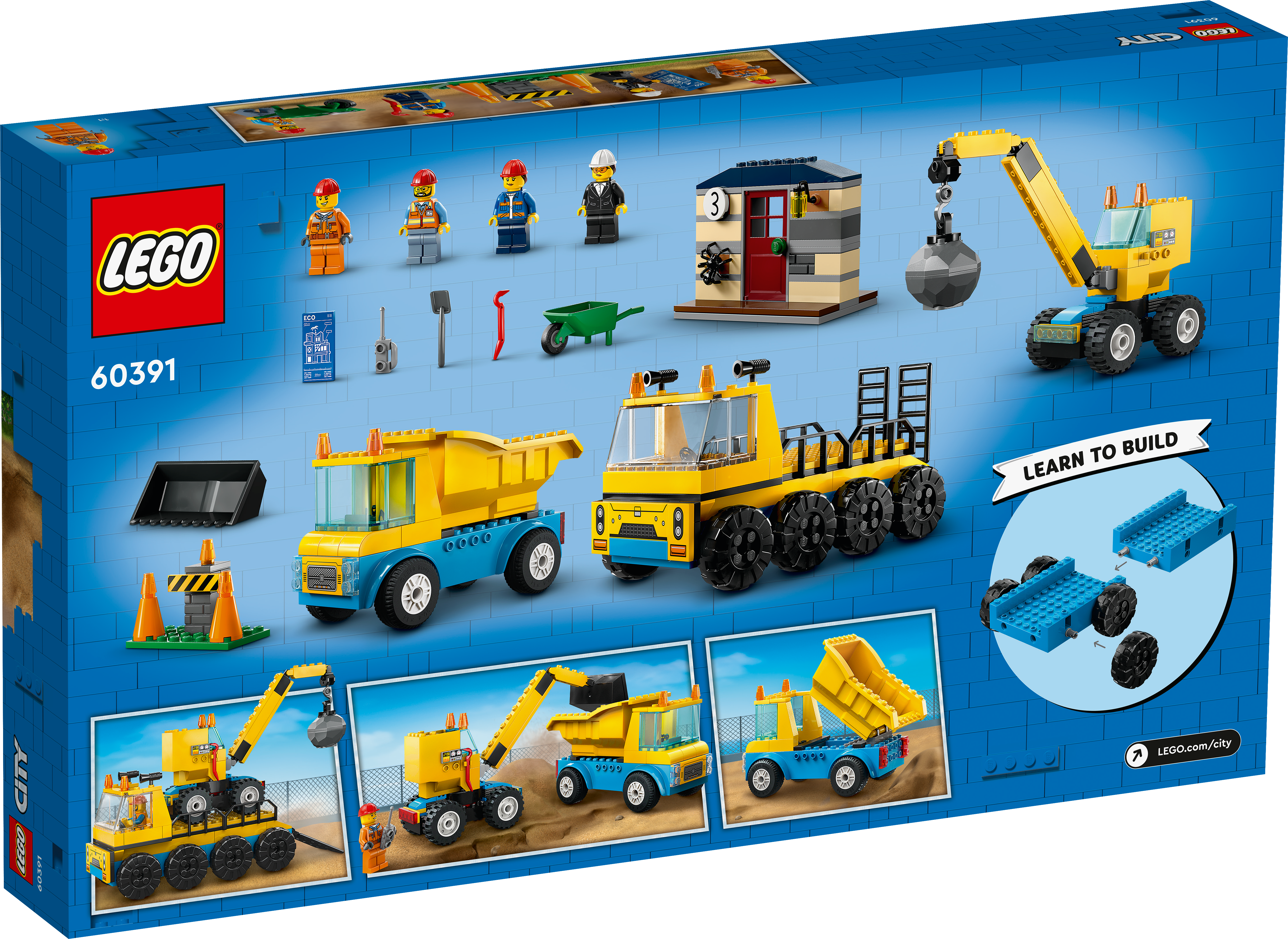 Picture of LEGO City 60391 Construction Trucks and Wrecking Ball Crane