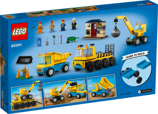 Picture of LEGO City 60391 Construction Trucks and Wrecking Ball Crane