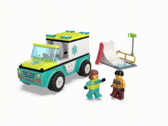 Picture of LEGO City 60403 Emergency Ambulance and Snowboarder