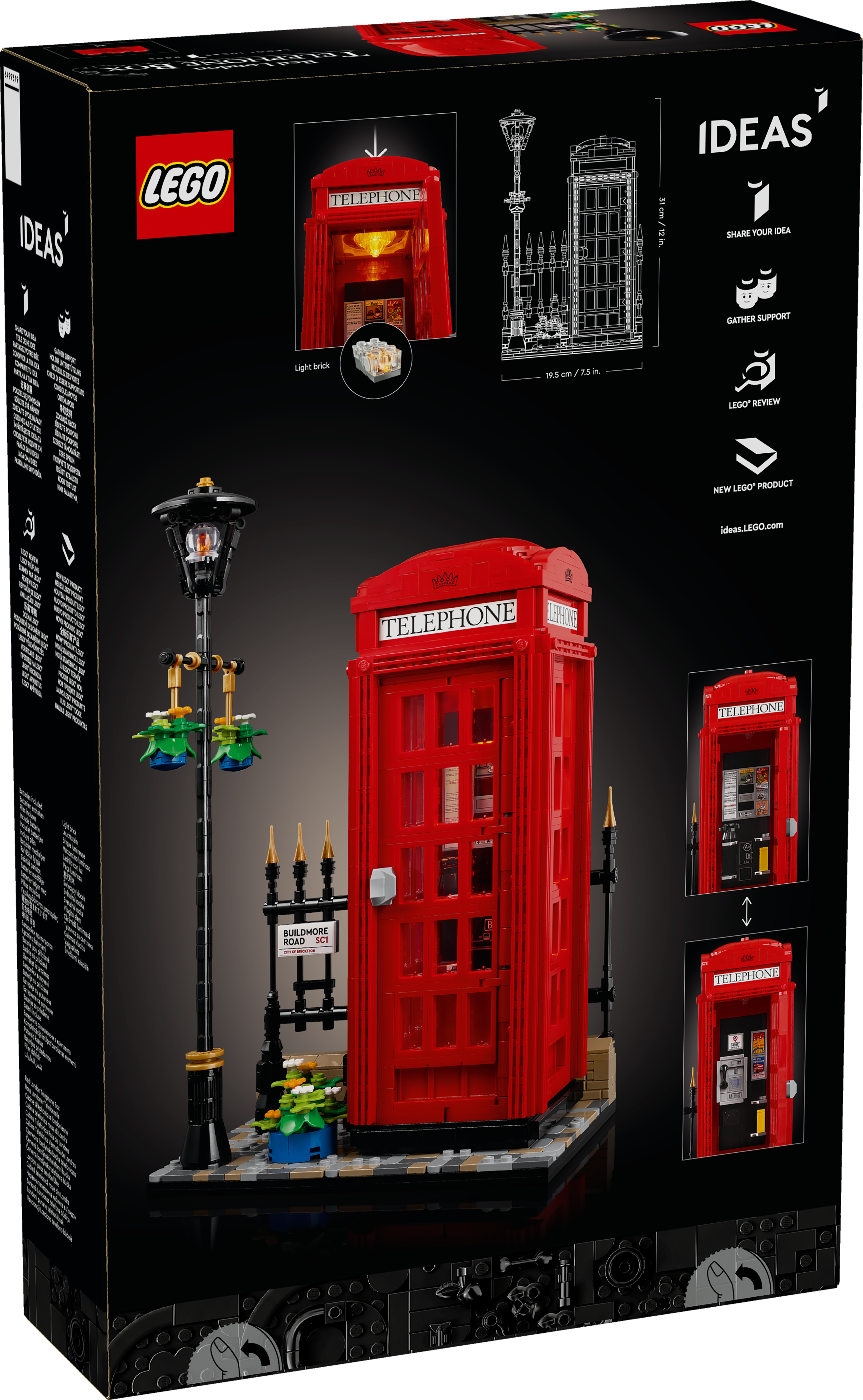 Picture of LEGO IDEAS 21347 Red London Telephone Box