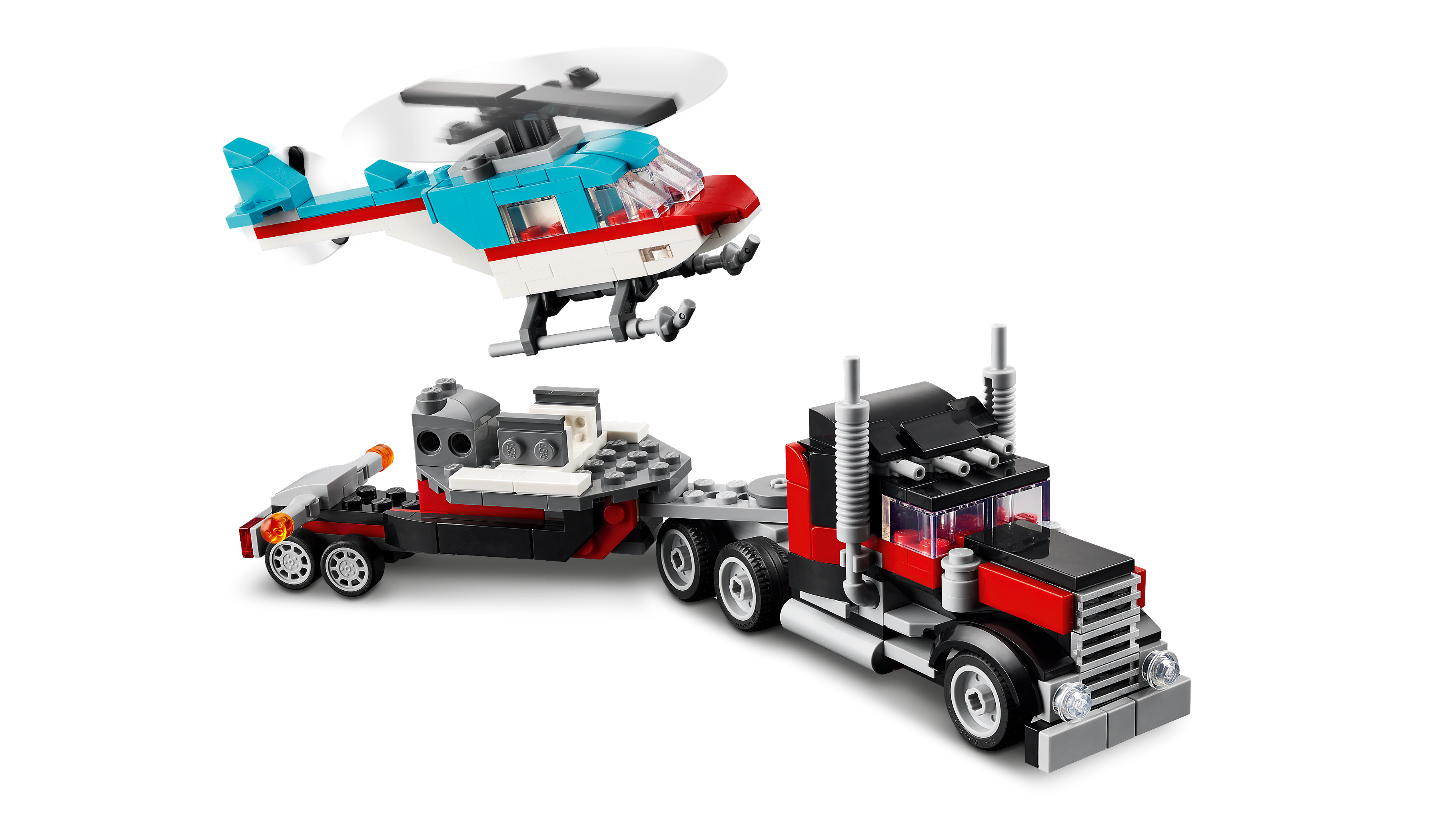 Picture of LEGO Creator 31146 Flatbed Truck with Helicopter