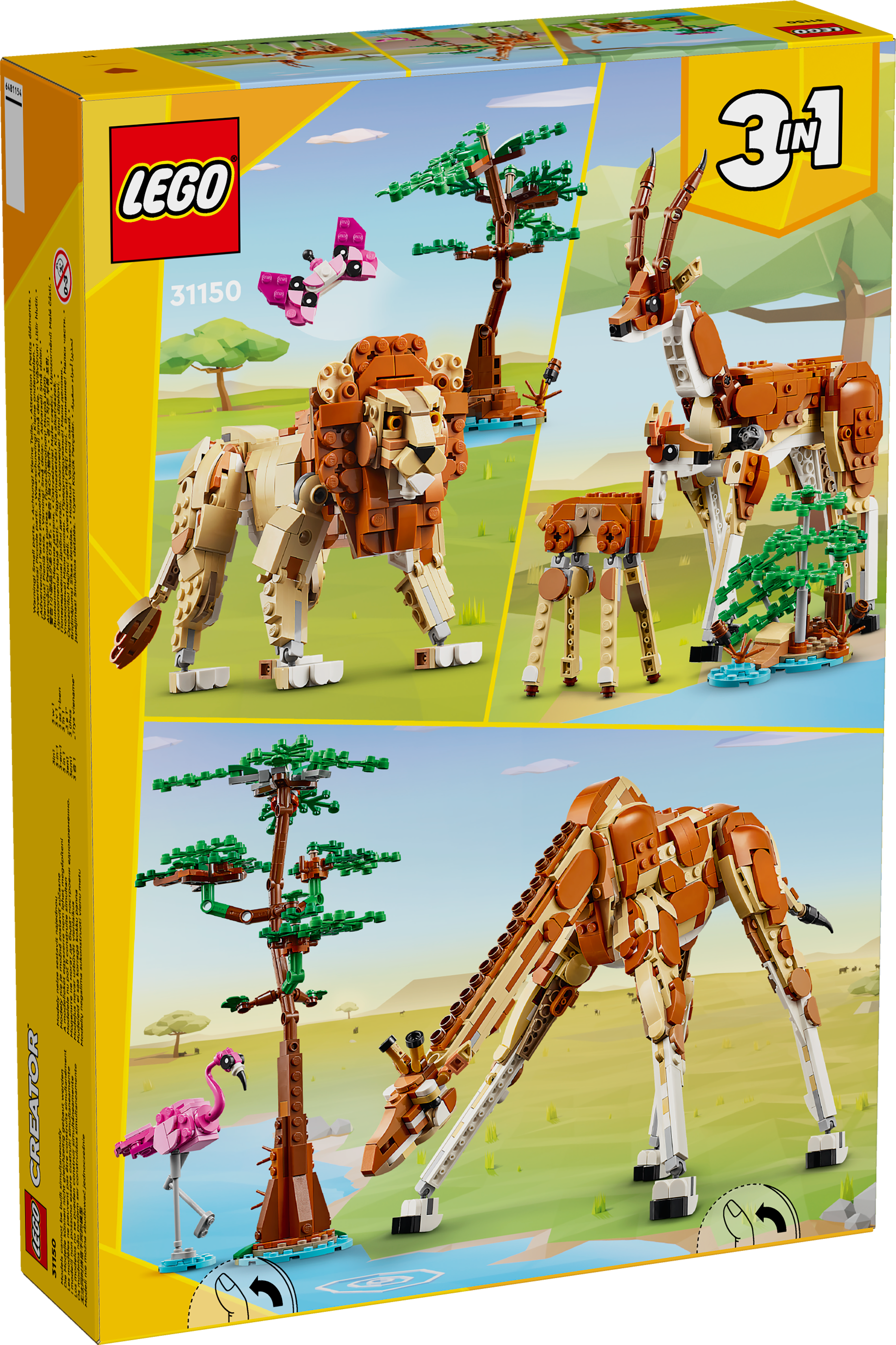 Picture of LEGO Creator 31150 Wild Safari Animals 3in1 Set