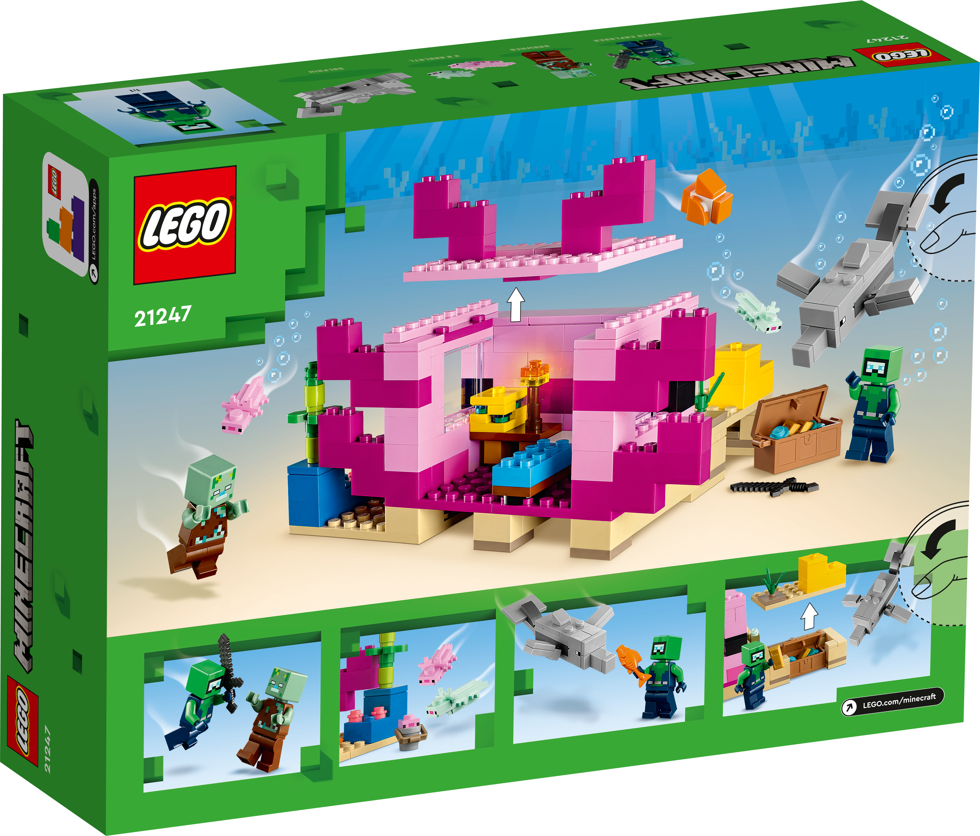 Picture of LEGO Minecraft 21247 The Axolotl House