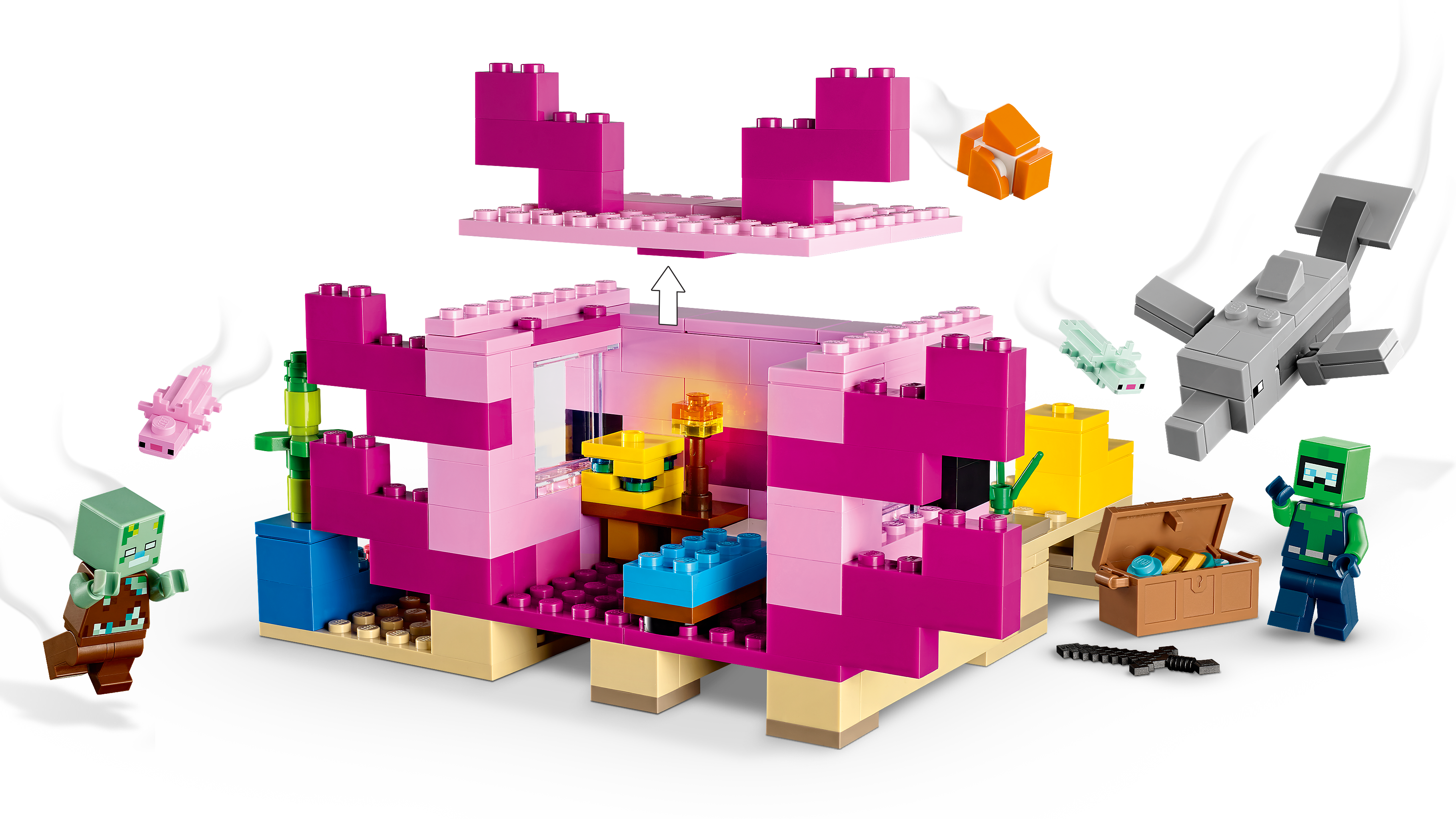 Picture of LEGO Minecraft 21247 The Axolotl House