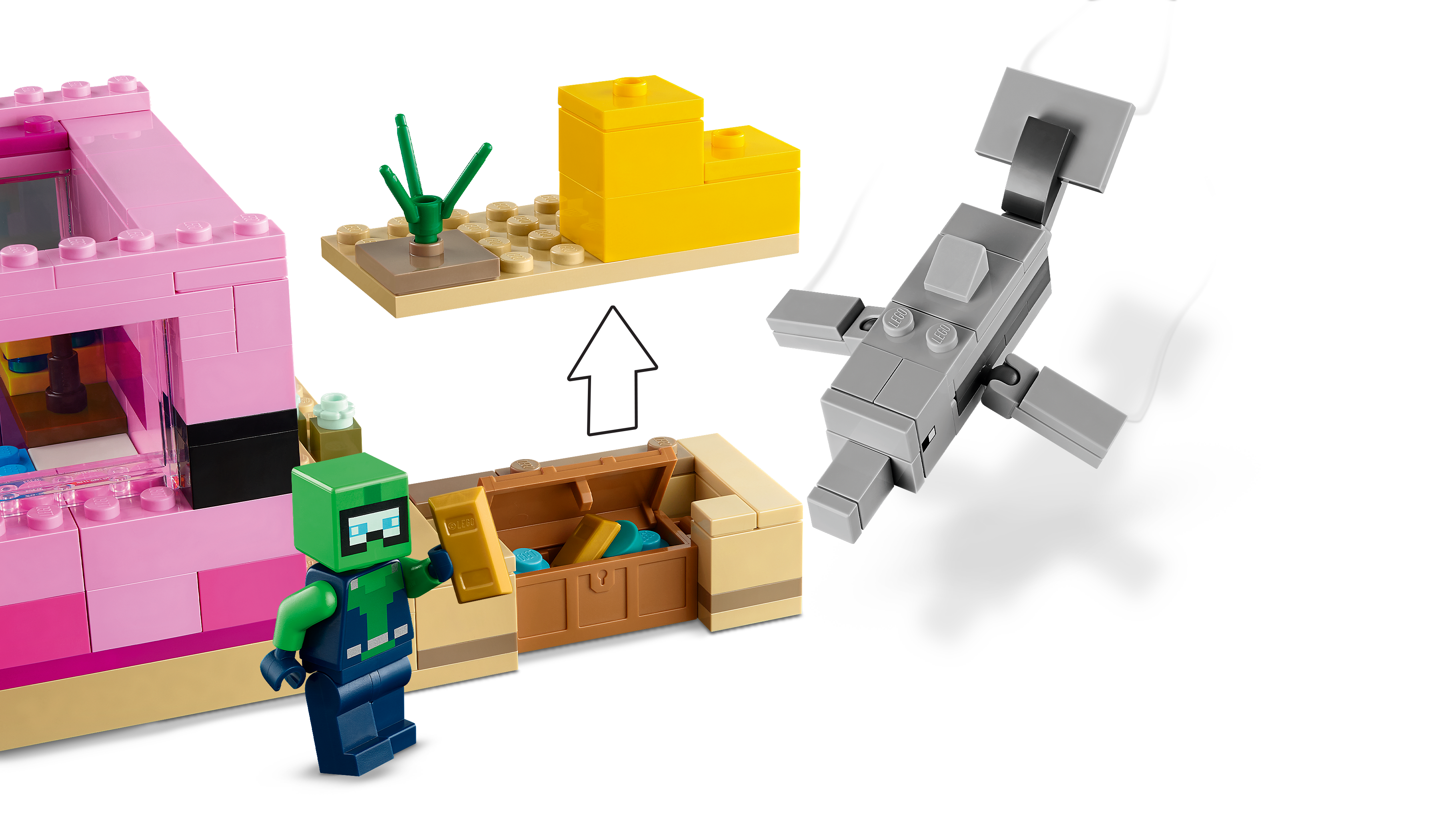 Picture of LEGO Minecraft 21247 The Axolotl House