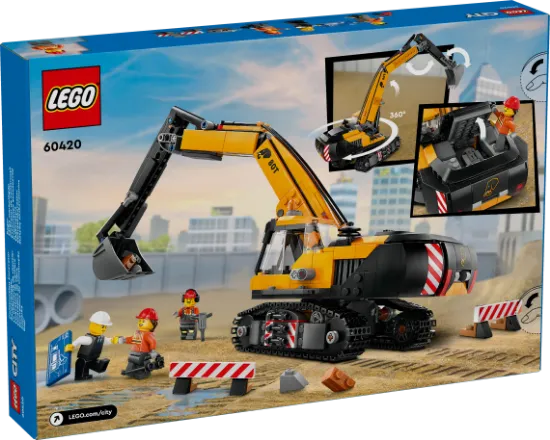 Picture of LEGO City 60420 Yellow Construction Excavator