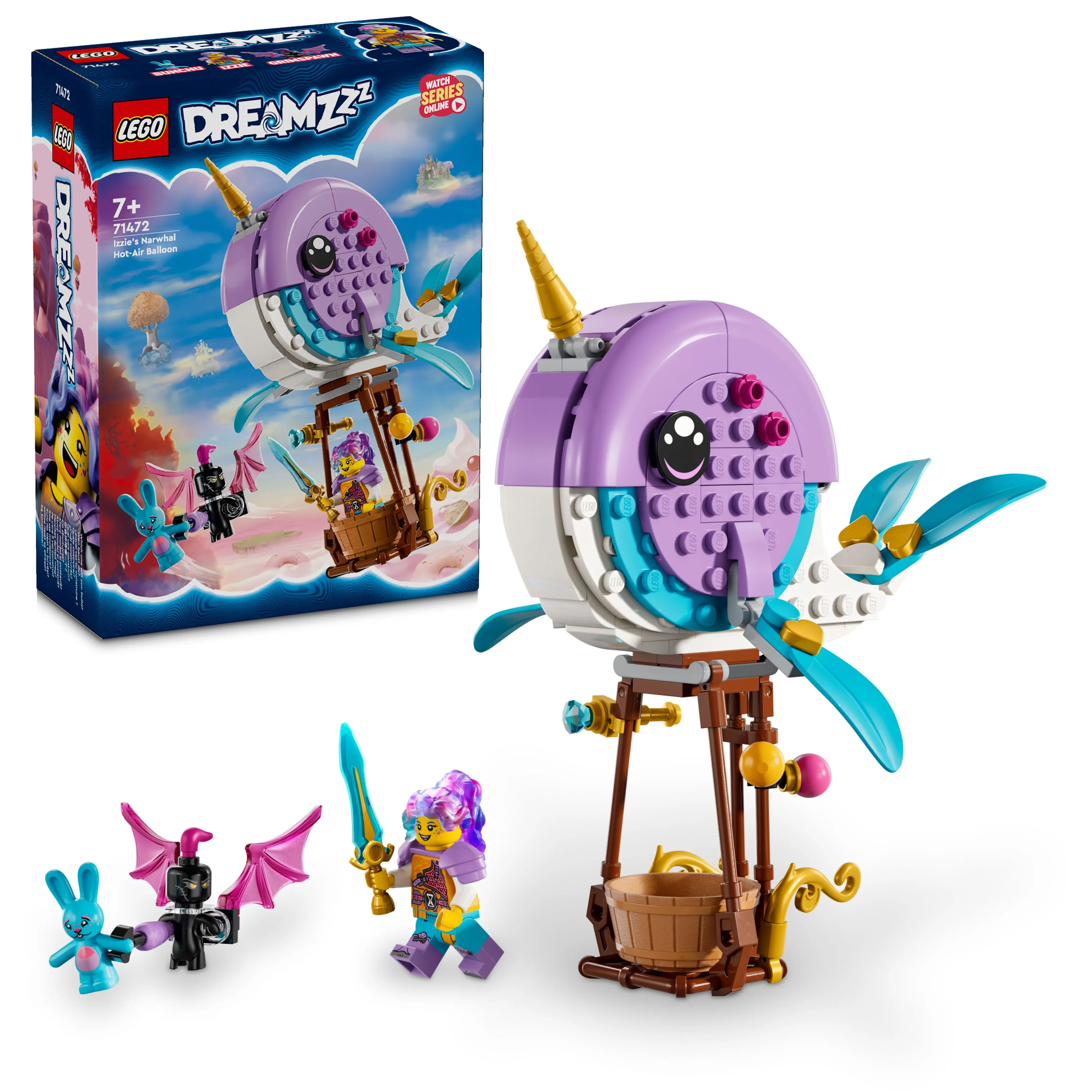 Picture of LEGO DREAMZzz 71472 Izzie's Narwhal Hot-Air Balloon