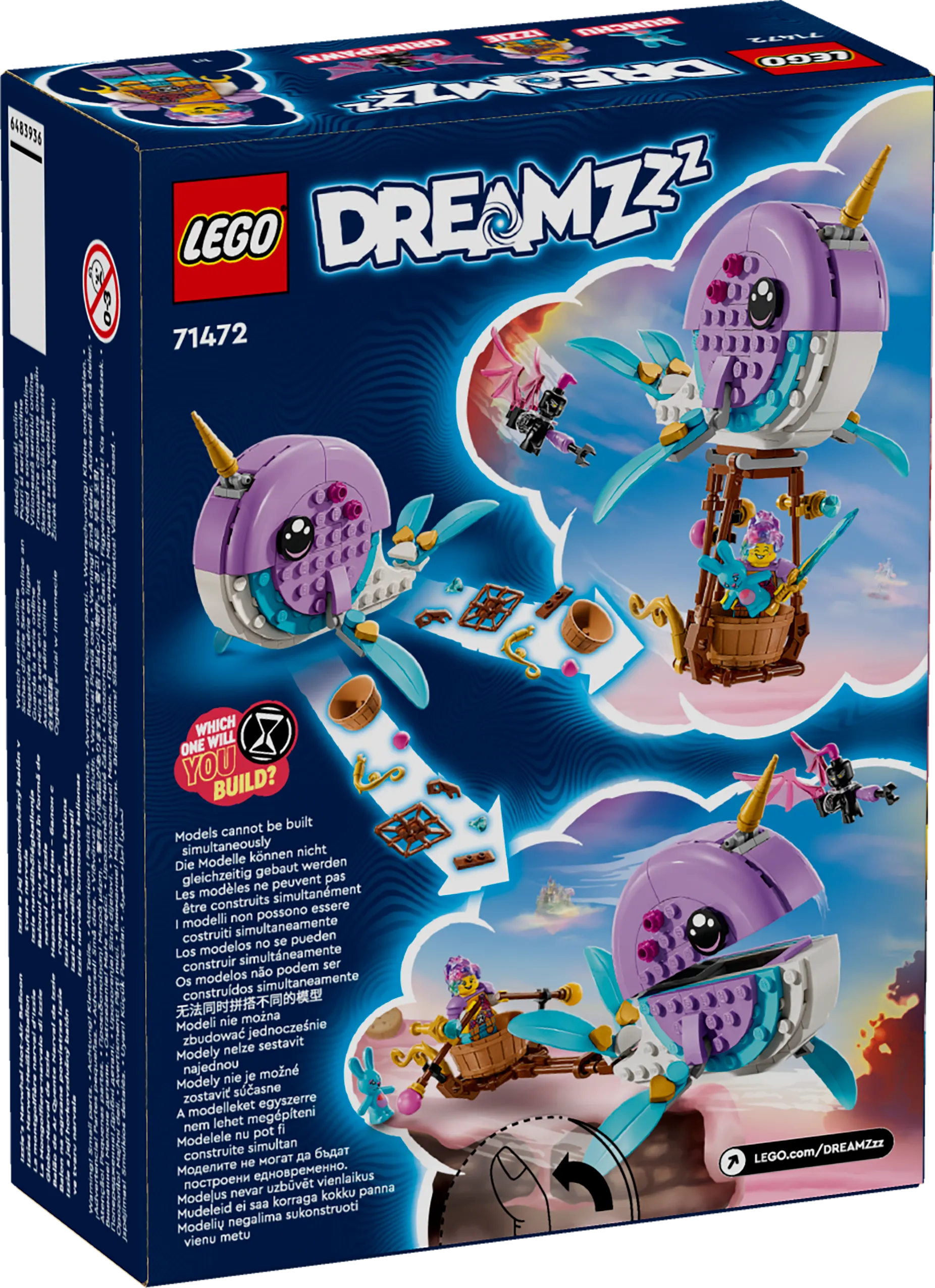 Picture of LEGO DREAMZzz 71472 Izzie's Narwhal Hot-Air Balloon