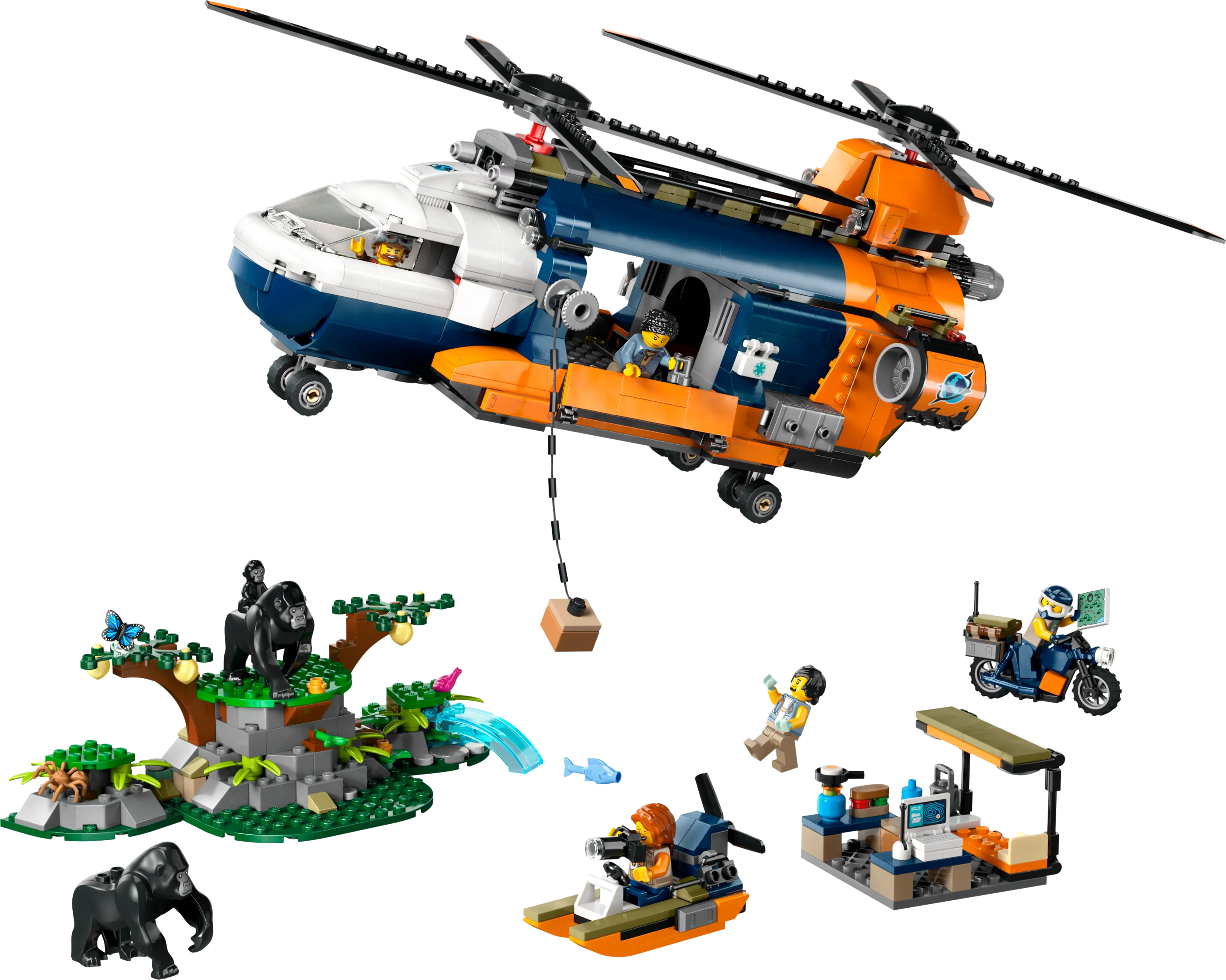 Picture of LEGO City 60437 Jungle Explorer Helicopter at Base Camp