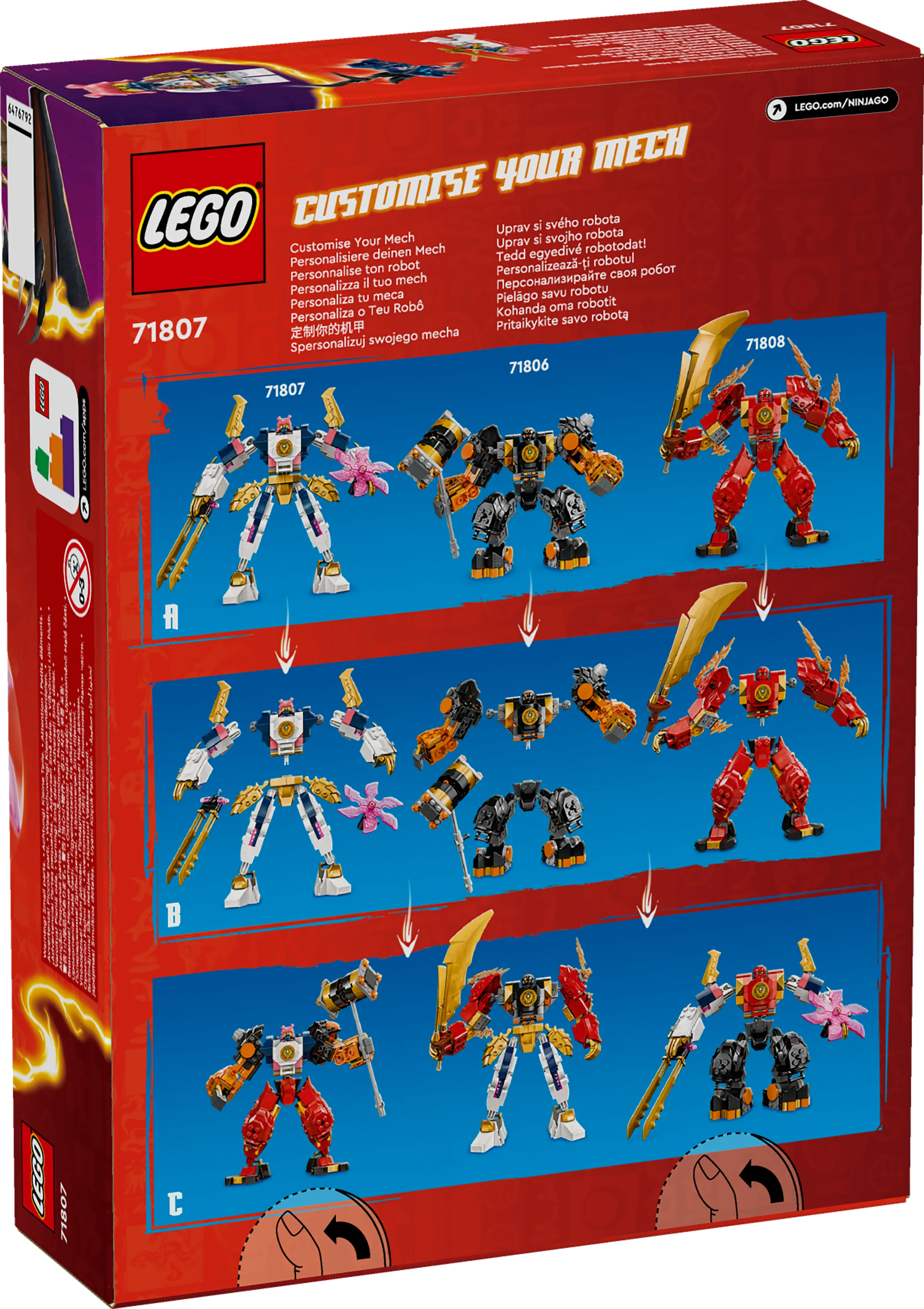 Picture of LEGO Ninjago 71807 Sora’s Elemental Tech Mech Toy