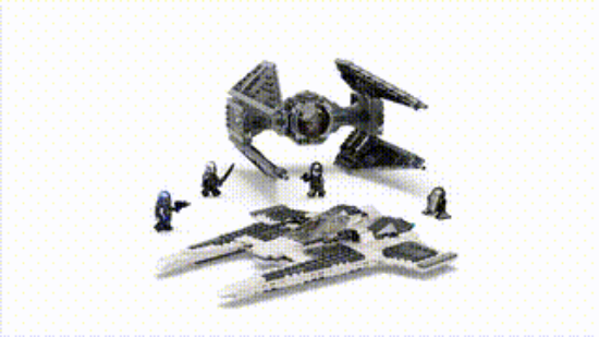 Picture of LEGO Star Wars 75348 Mandalorian Fang Fighter vs. TIE Interceptor