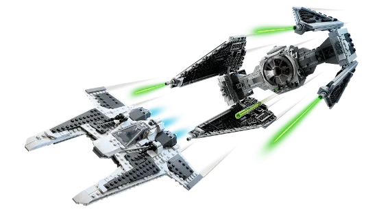 Picture of LEGO Star Wars 75348 Mandalorian Fang Fighter vs. TIE Interceptor