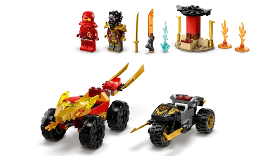 Picture of LEGO Ninjago 71789 Kai and Ras's Car and Bike Battle