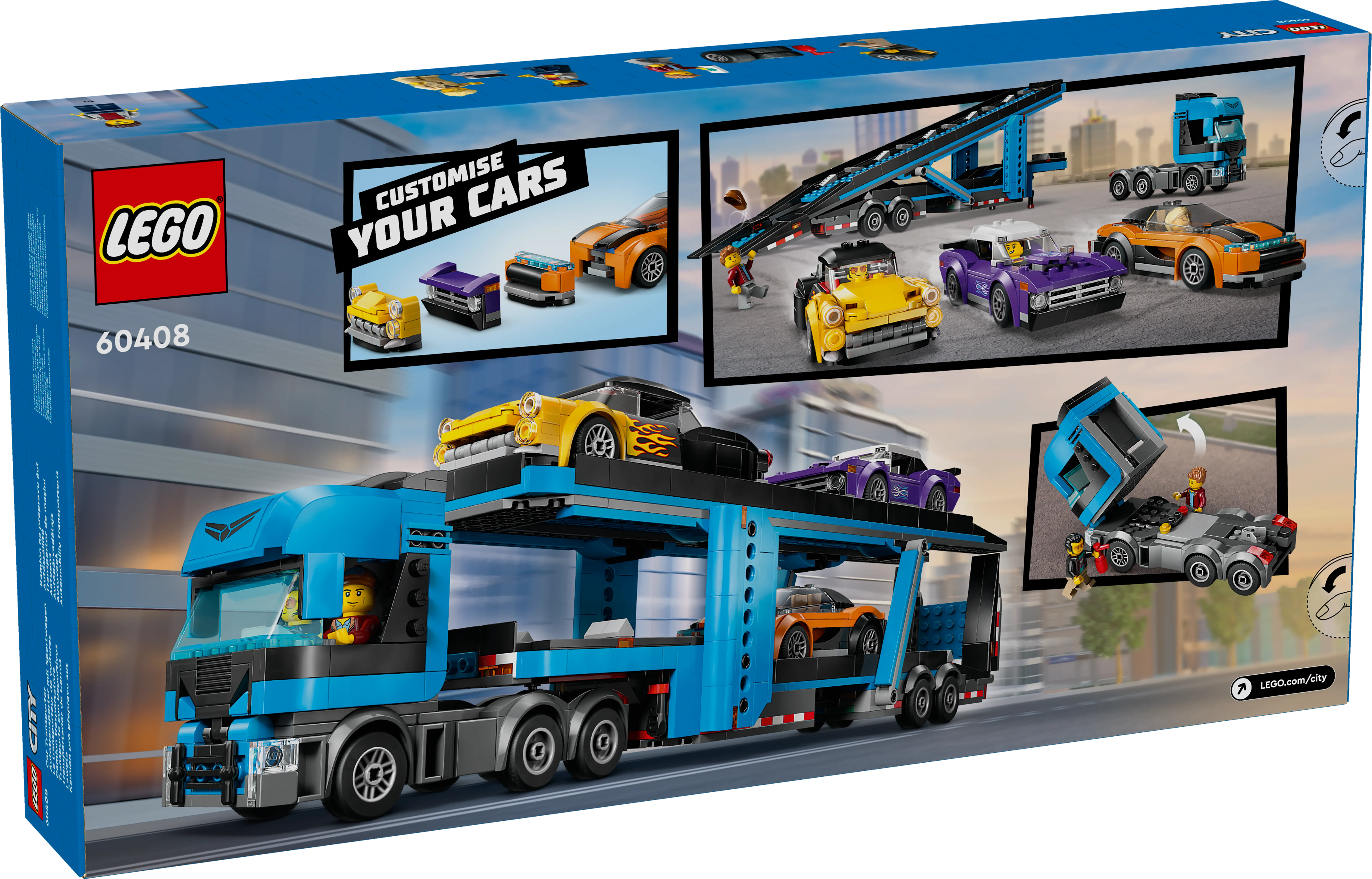 Picture of LEGO City 60408 Car Transporter Truck with Sports Cars