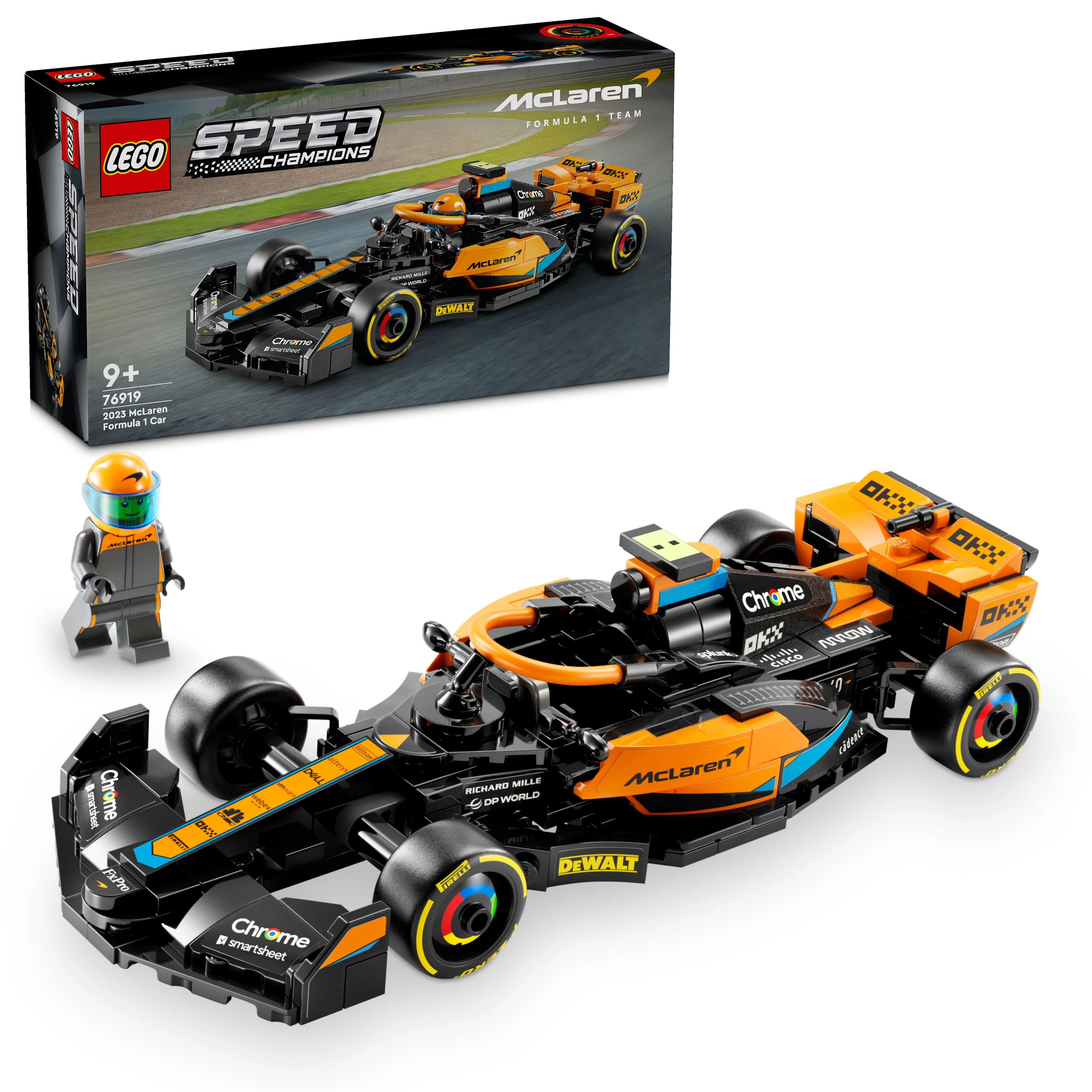 Picture of LEGO Speed Champions 76919 2023 McLaren Formula 1 Race Car