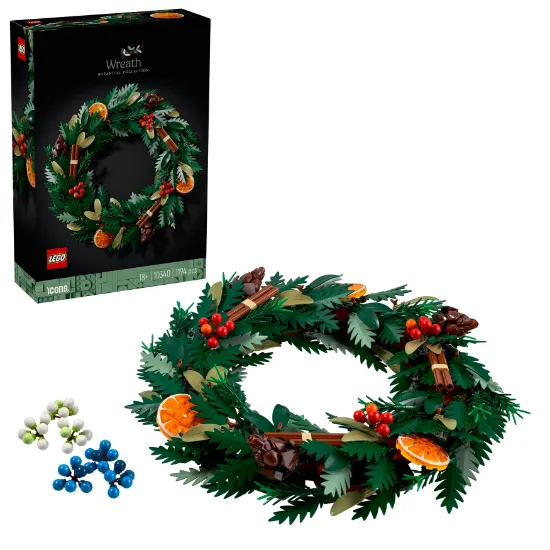 Picture of LEGO Icons 10340  Wreath-Making Kit, Holiday Home Decor Set