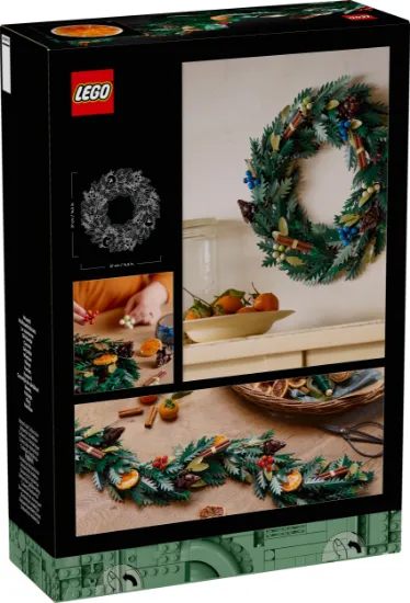 Picture of LEGO Icons 10340  Wreath-Making Kit, Holiday Home Decor Set