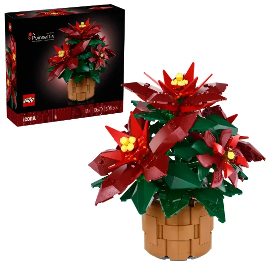 Picture of LEGO Icons 10370  Poinsettia Plant Decor Building Set 10370