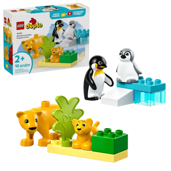 Picture of LEGO DUPLO Town 10442 Wild Animal Families: Penguins & Lions