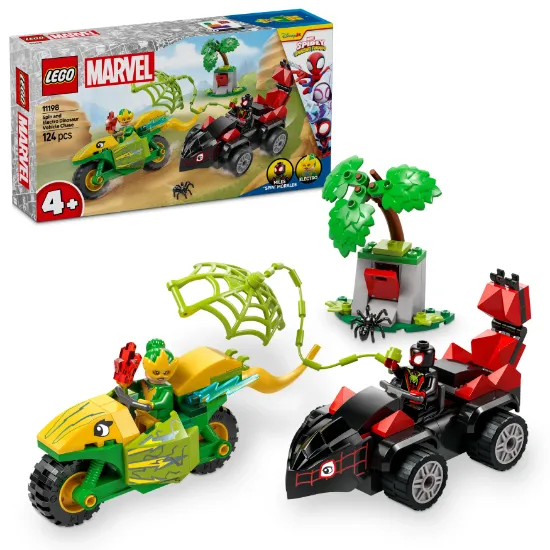 Picture of LEGO Marvel Spidey And His Amazing Friends 11198 Spin and Electro Dinosaur Vehicle Chase