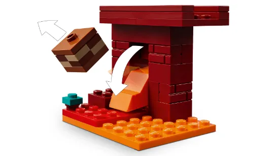 Picture of LEGO Minecraft 21266 The Nether Lava Battle 