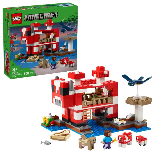 Picture of LEGO Minecraft 21270 The Mooshroom House