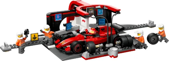 Picture of LEGO City 60443 F1 Pit Stop & Pit Crew with Ferrari Car 