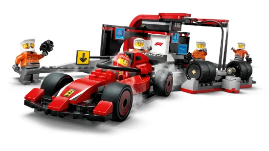 Picture of LEGO City 60443 F1 Pit Stop & Pit Crew with Ferrari Car 