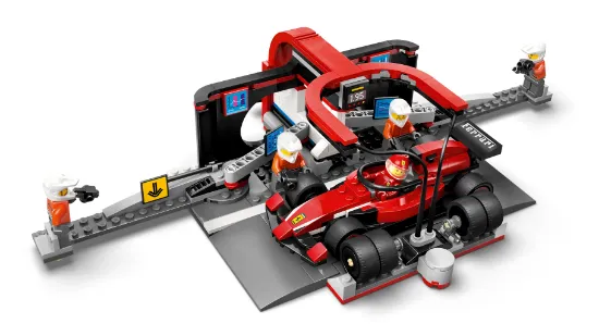 Picture of LEGO City 60443 F1 Pit Stop & Pit Crew with Ferrari Car 