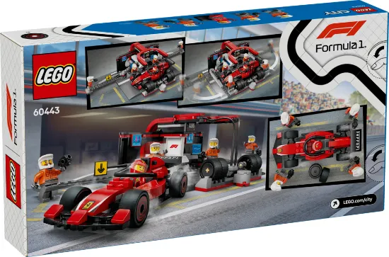 Picture of LEGO City 60443 F1 Pit Stop & Pit Crew with Ferrari Car 