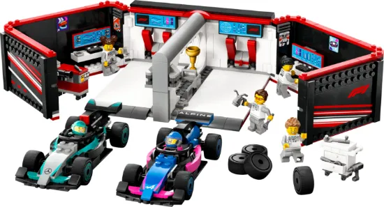 Picture of LEGO City 60444 F1 Garage & Mercedes-AMG & Alpine Cars 