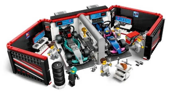 Picture of LEGO City 60444 F1 Garage & Mercedes-AMG & Alpine Cars 