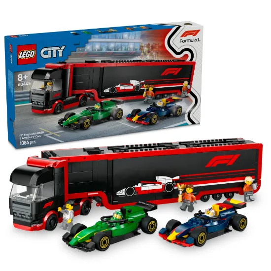 Picture of LEGO City 60445 F1 Truck with RB20 & AMR24 F1 Cars