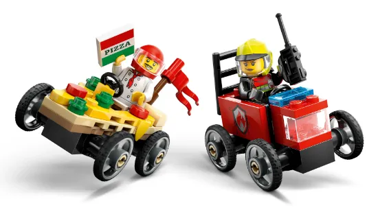 Picture of LEGO City 60458 Pizza vs. Fire Truck Race Car Pack 