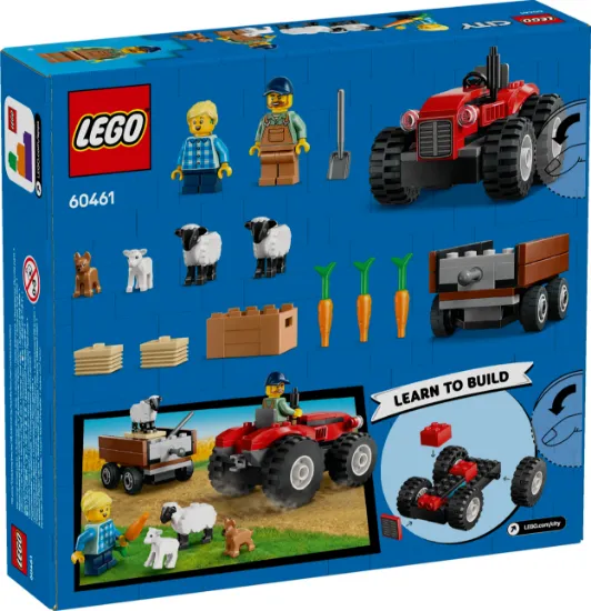 Picture of LEGO City 60461 Red Farm Tractor with Trailer & Sheep