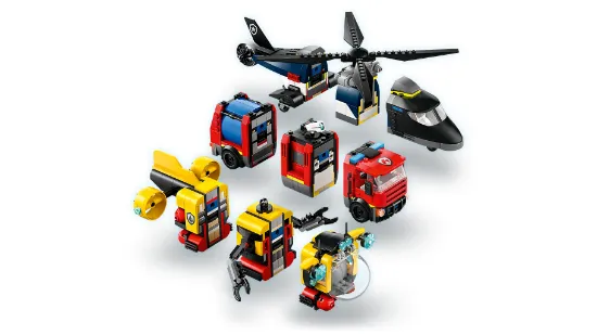 Picture of LEGO City 60462 Helicopter, Fire Engine & Submarine Remix